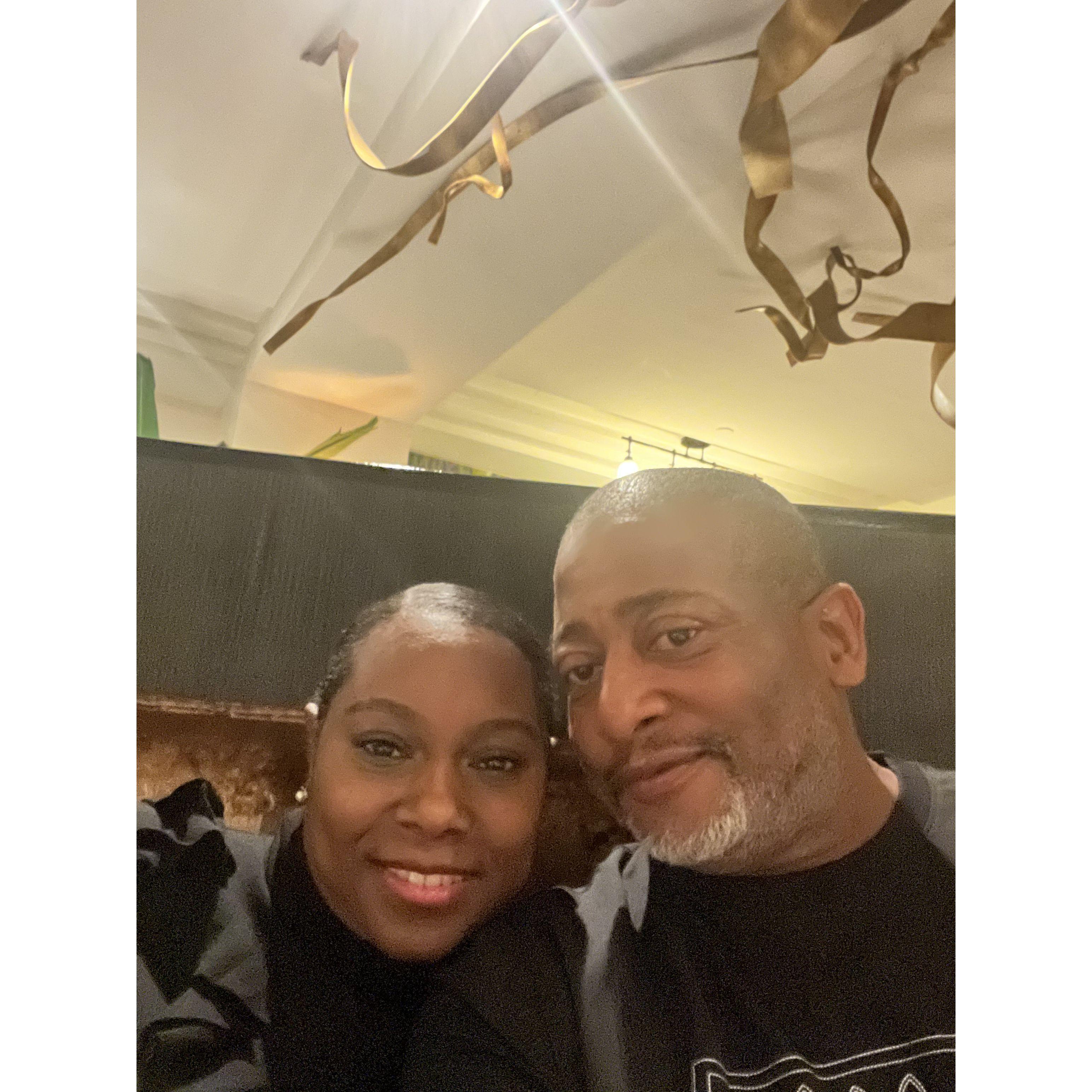 Family night out to listen to Cousin Michael. Ooh, that Boy can sing!
