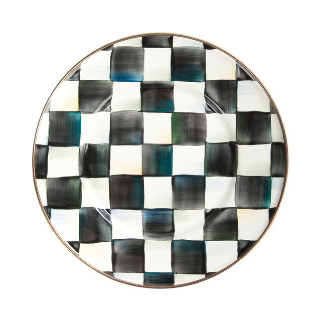 MacKenzie-Childs Courtly Check Enamel Salad Plate
