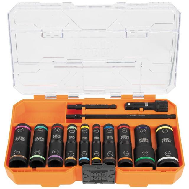 KNECT Flip-20 Impact Socket Set SAE & Metric 13-Piece