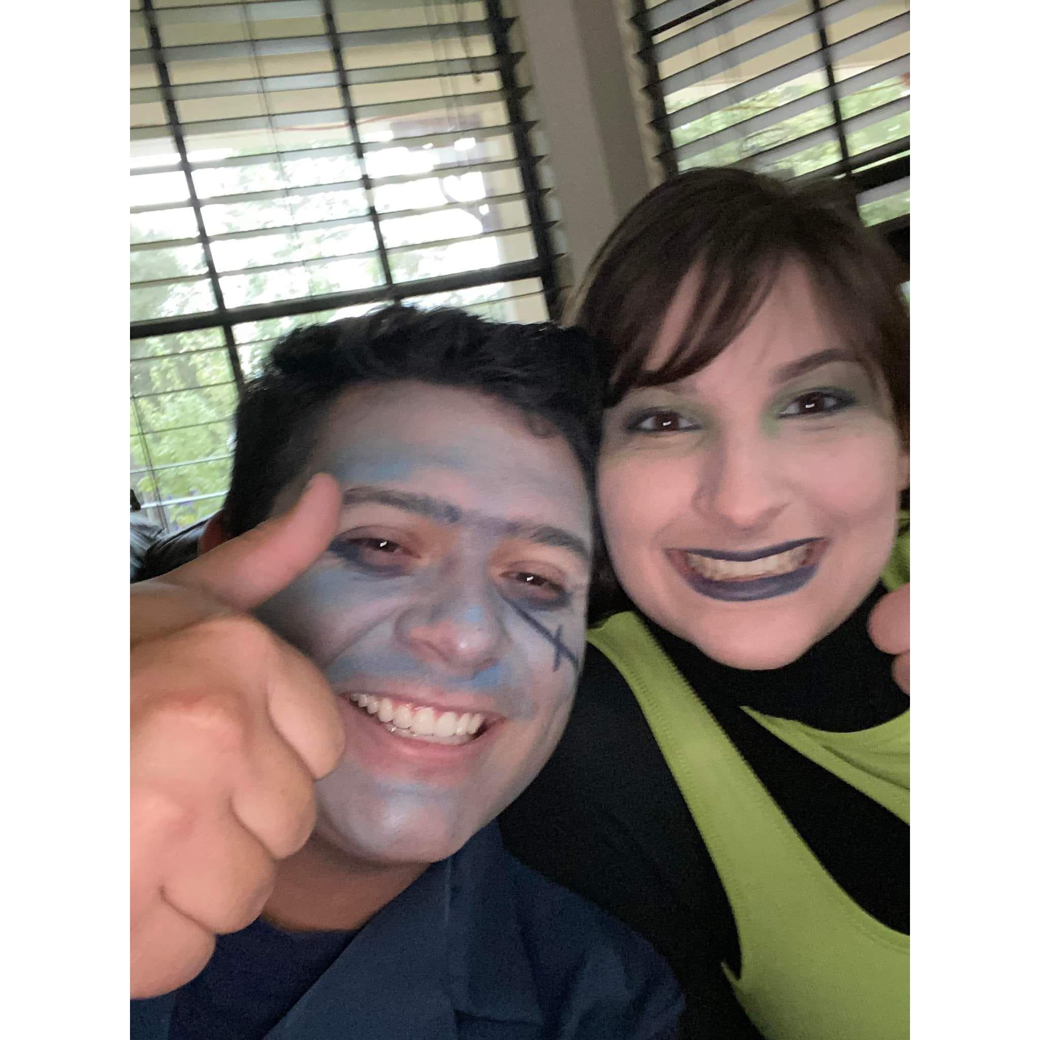 Anthony was feeling a little blue, but Olivia cheered him up!