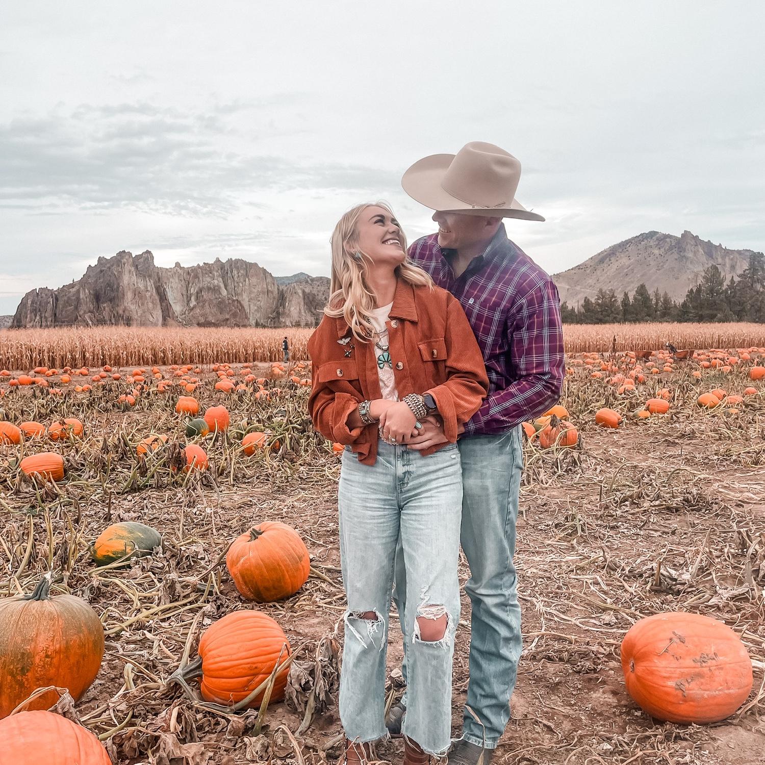 Their trip to the pumpkin patch in October 2023.
