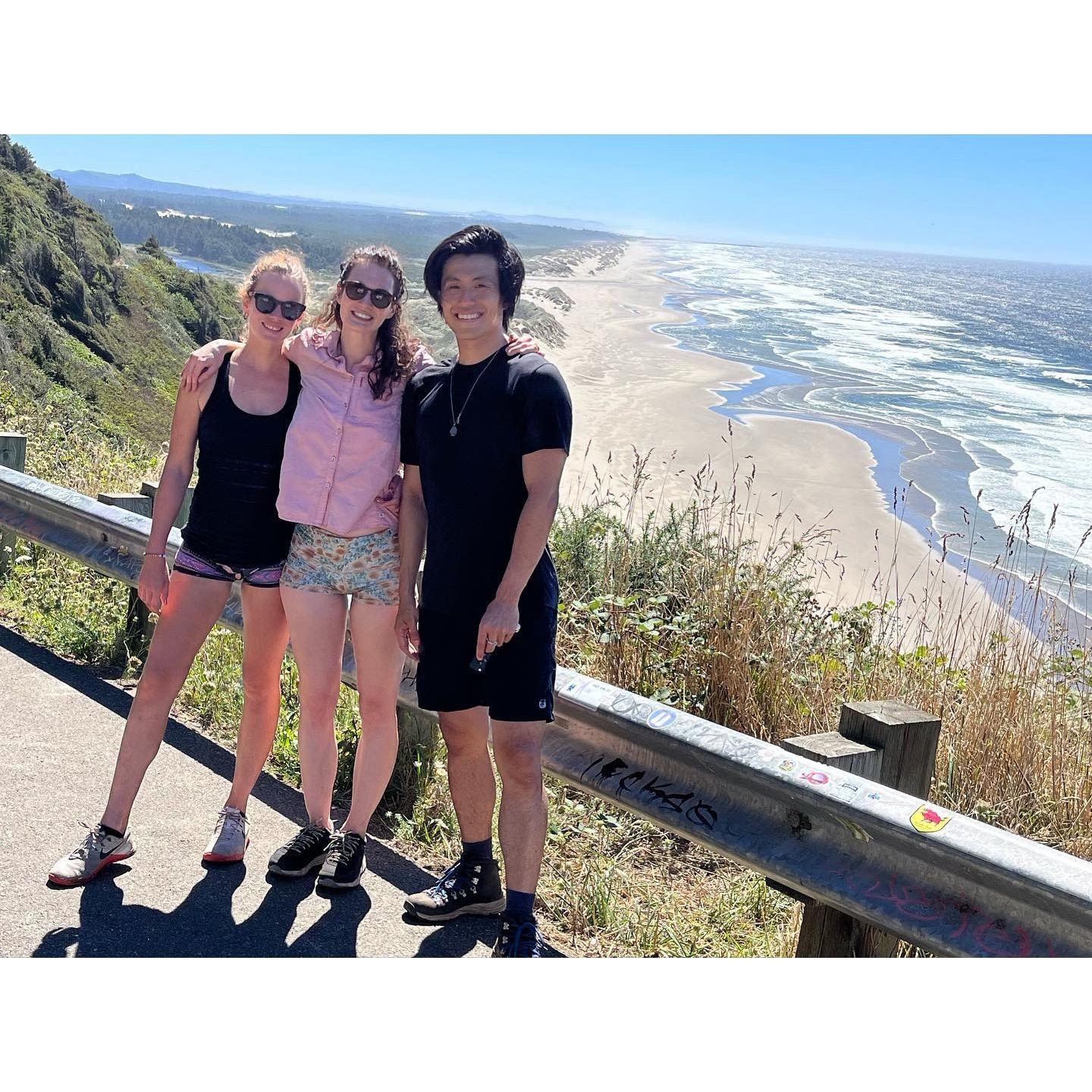Kate and us visiting the Oregon dunes