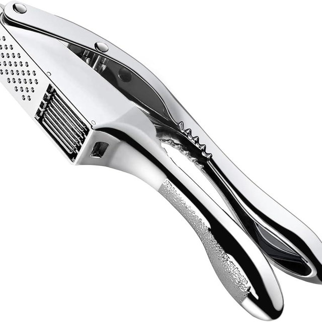 Garlic Press 2 in 1, Stainless Steel Blade, Effortlessly Crush, Slice, and Mince Garlic,with this Versatile Kitchen Tool - Perfect for Home Cooks and Professional Chefs Alike.