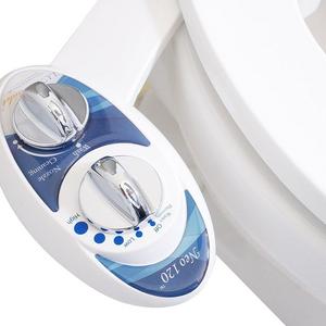 Luxe Bidet Neo 120 - Self Cleaning Nozzle - Fresh Water Non-Electric Mechanical Bidet Toilet Attachment (blue and white)