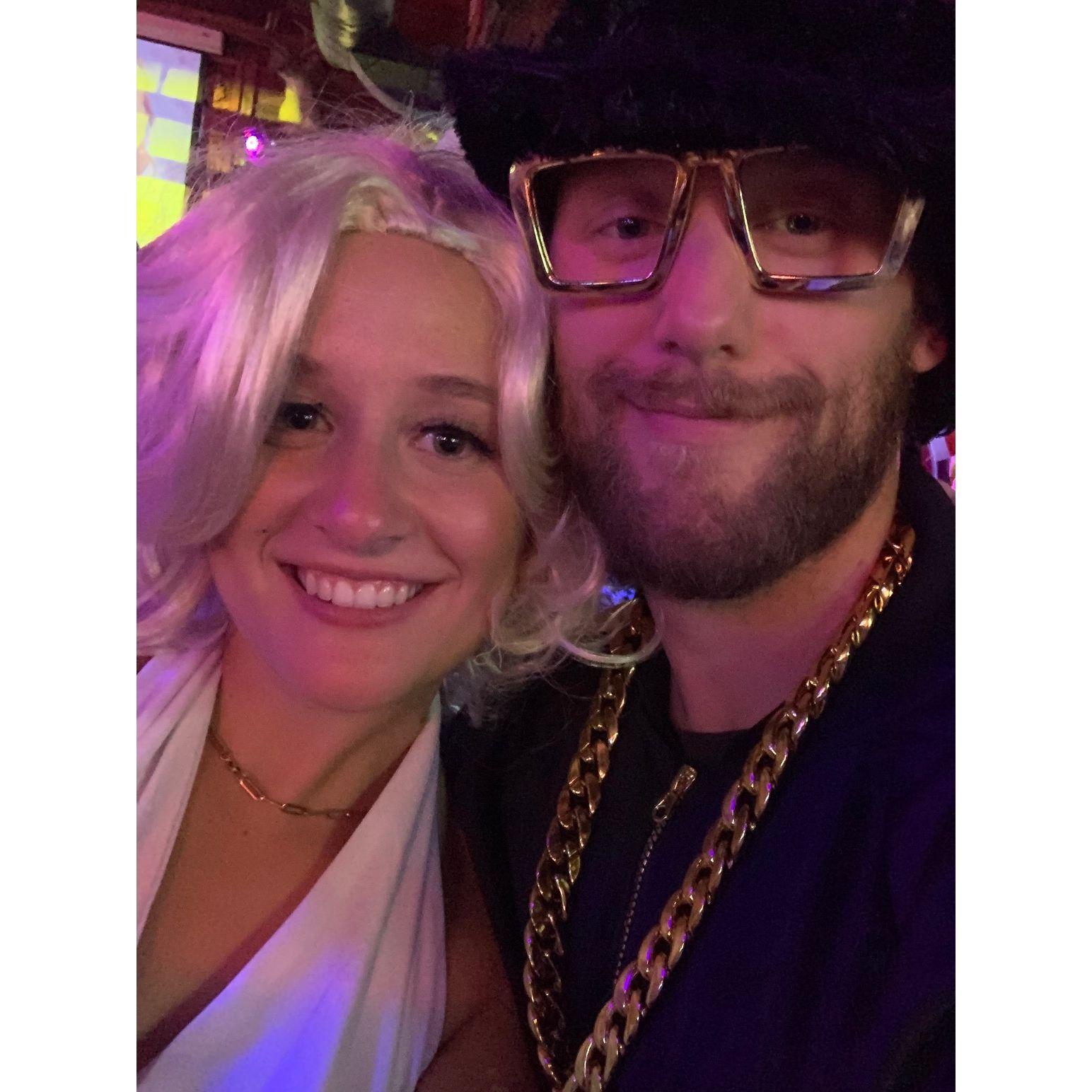 Our first selfie! Halloween party 2022!