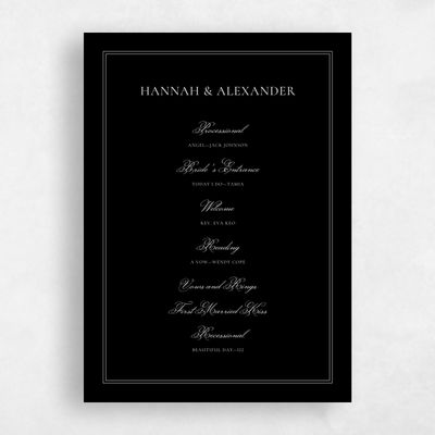 Black Wedding Program - Wyncote