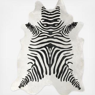 Handmade Striped Cowhide Rug