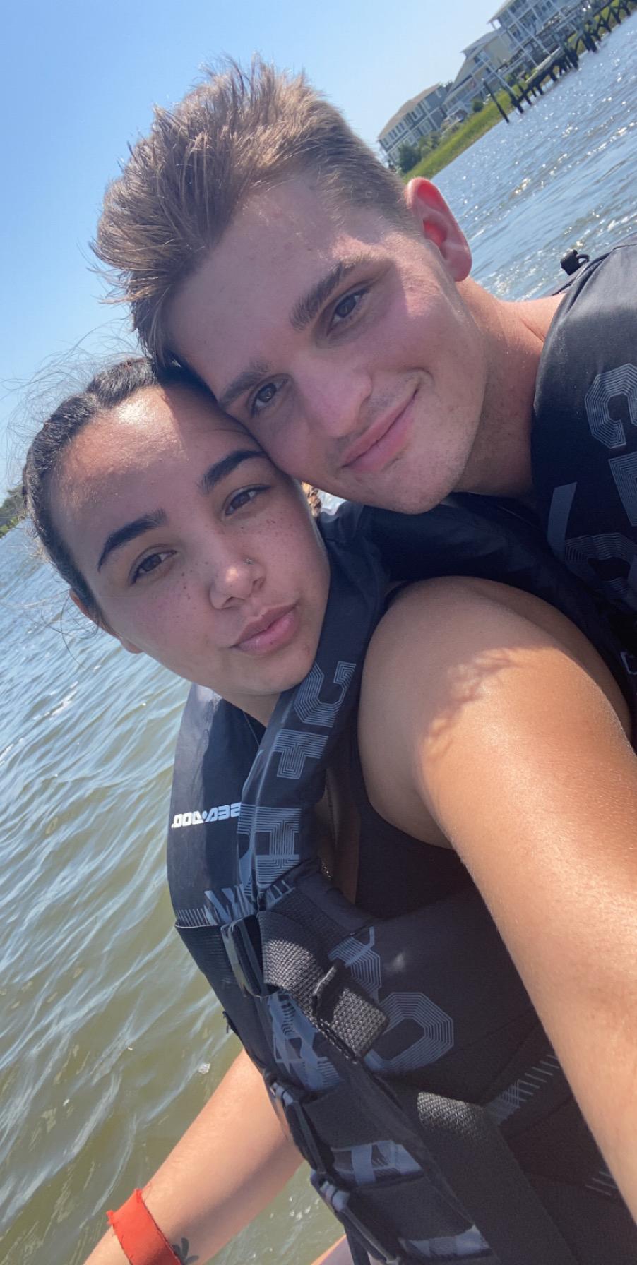 First time Jetskiing together at Holden beach