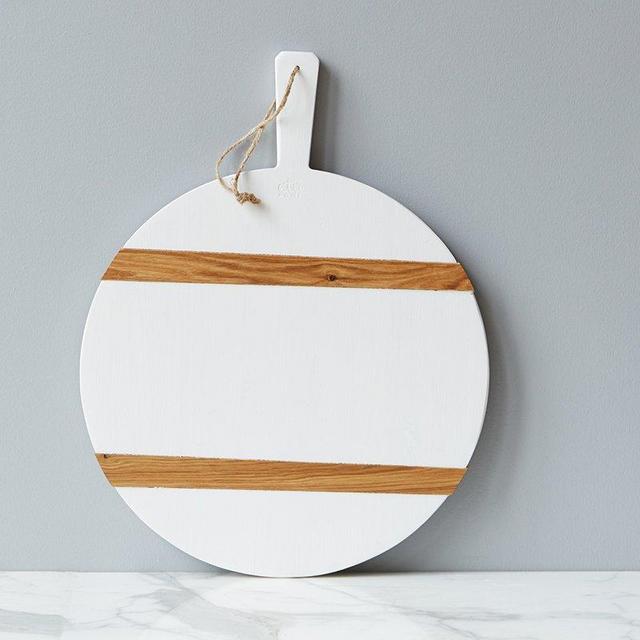 White Round Mod Charcuterie Board, Medium