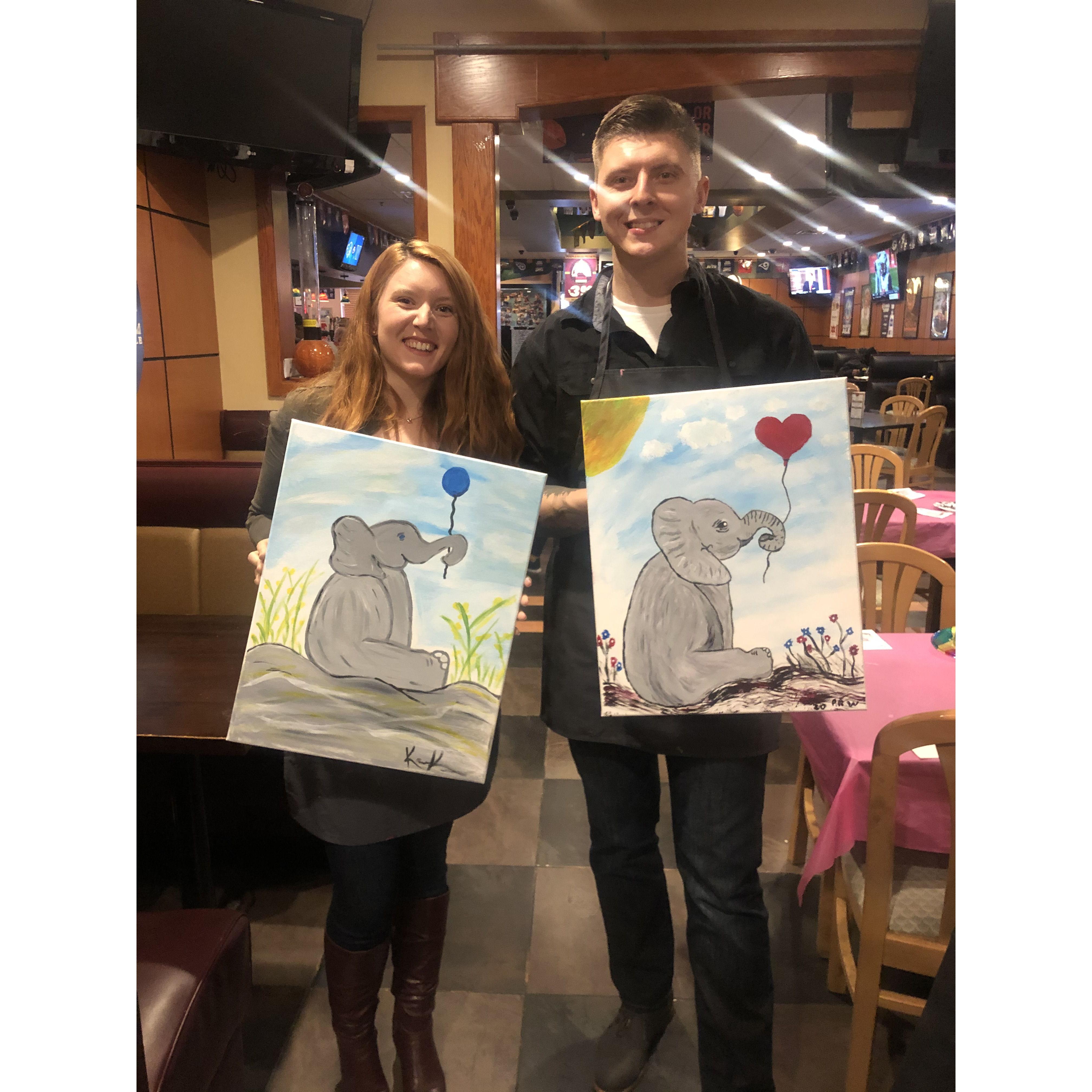 The one where we drank more wine than we painted.