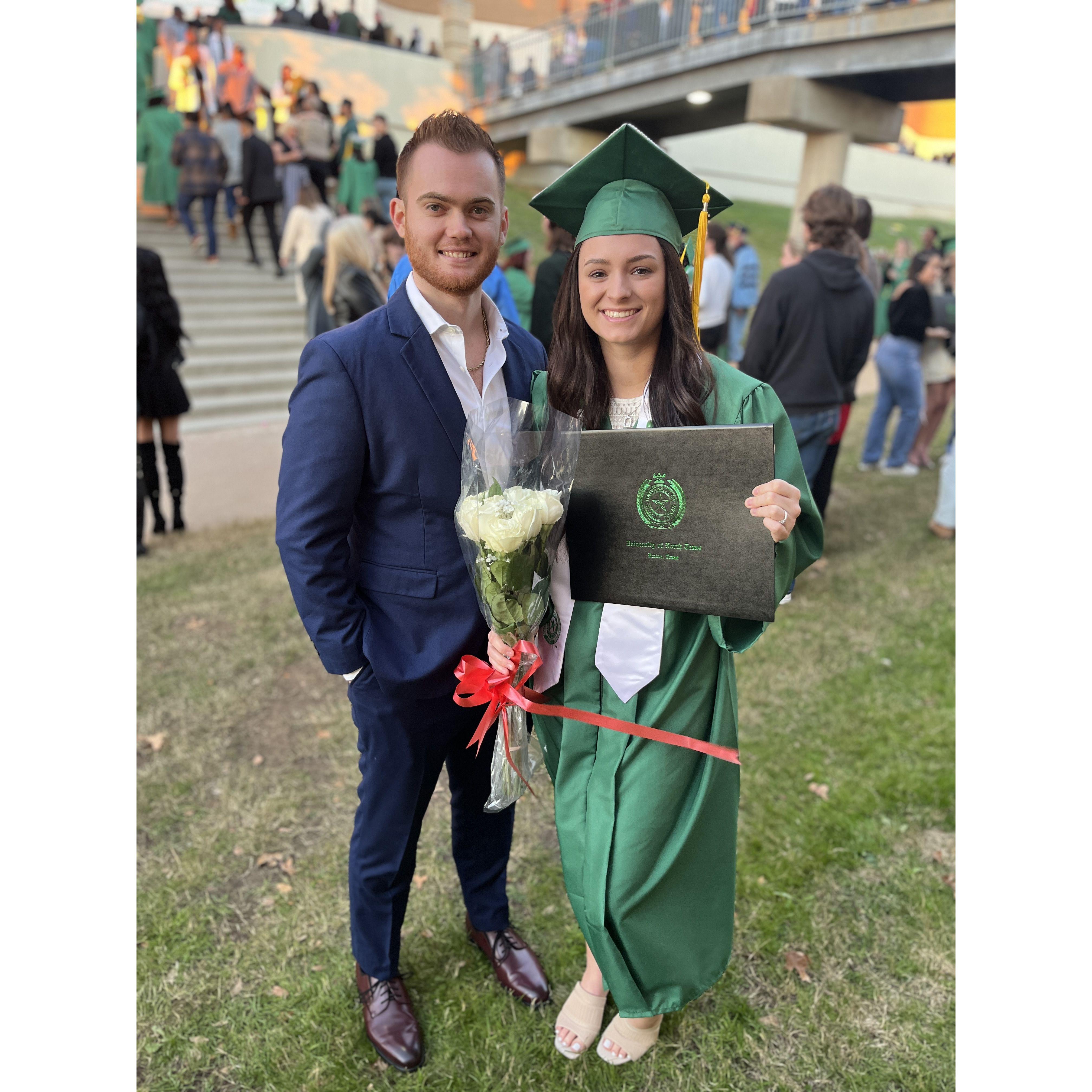 the day she got her degree...