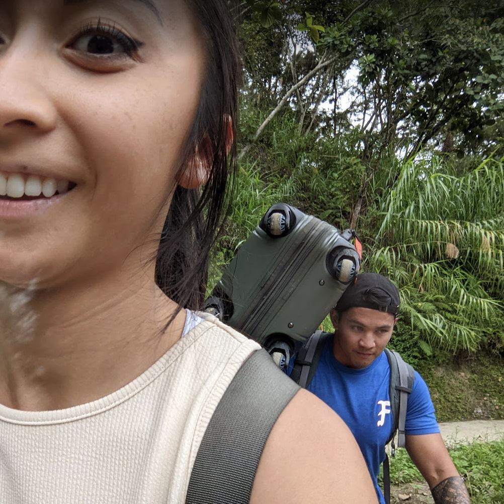 ...Though it came with a price... A 0.5mile hike from our vehicle down to the village where we stayed.