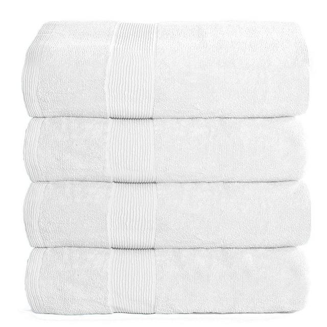 Elvana Home 4 Pack Bath Towel Set 27x54, 100% Ring Spun Cotton