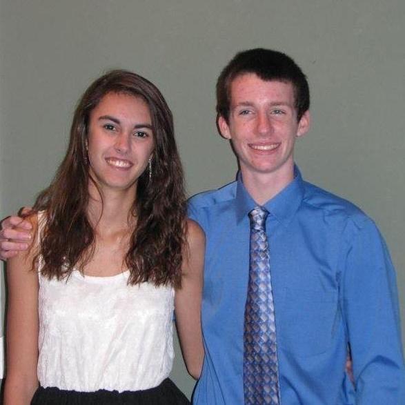 Our first picture together as a couple, taken right before we left for Shawnee's Homecoming Sophomore year, we were so nervous actually