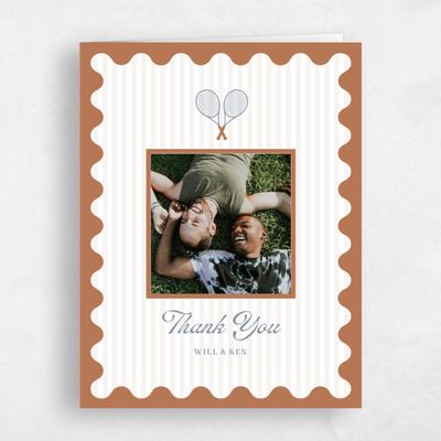 Tuscany, Brown Wedding Thank You - Marquesas Photo