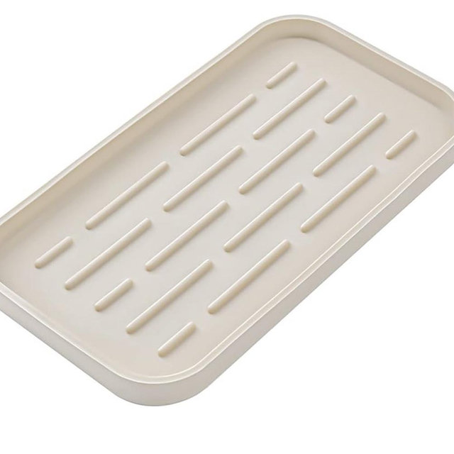 Silicone Kitchen Sink Organizer Tray in Tapioca Color