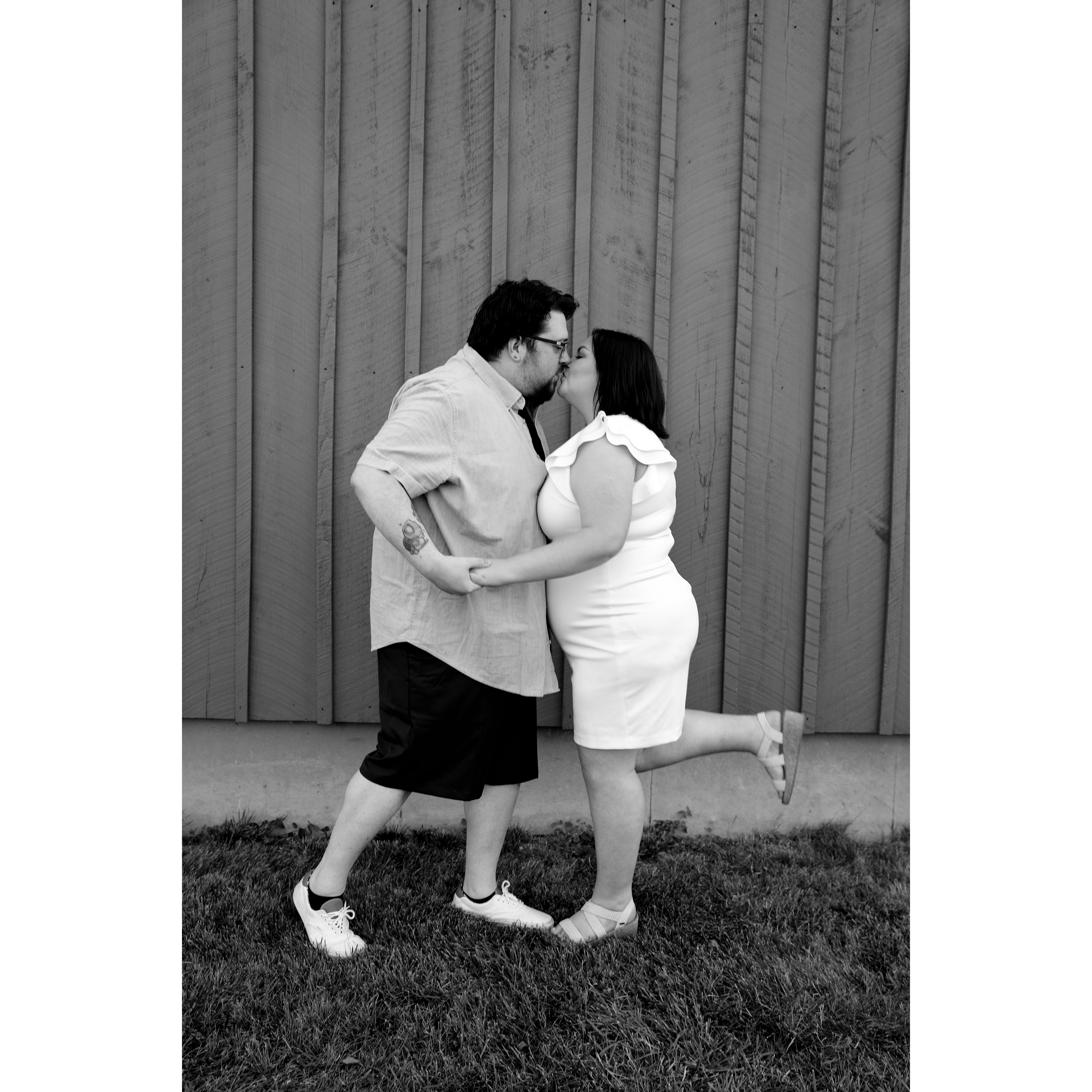 Engagement photoshoot at Sunset Ridge Lavender Farms. Photographer was Bloom Photography, LLC