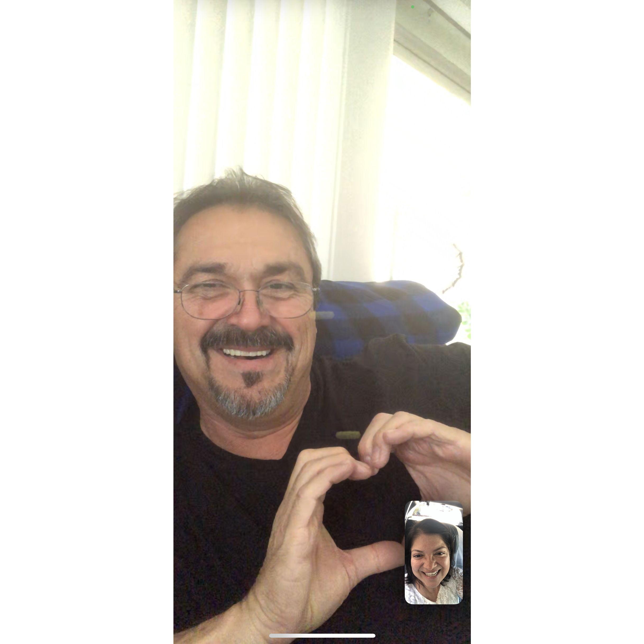 At the beginning we spend a lot of time knowing each other through Facetime.