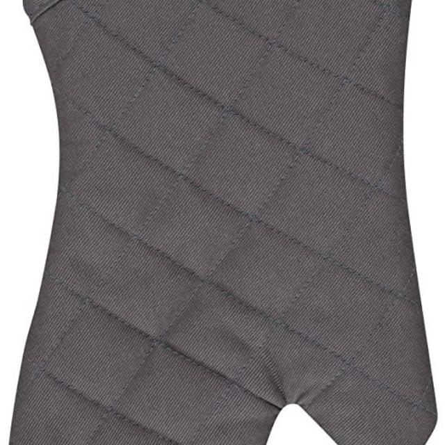 KAF Home Chefs Solid Oven Mitt, Pewter, 100% Cotton, Machine Washable, Made in USA