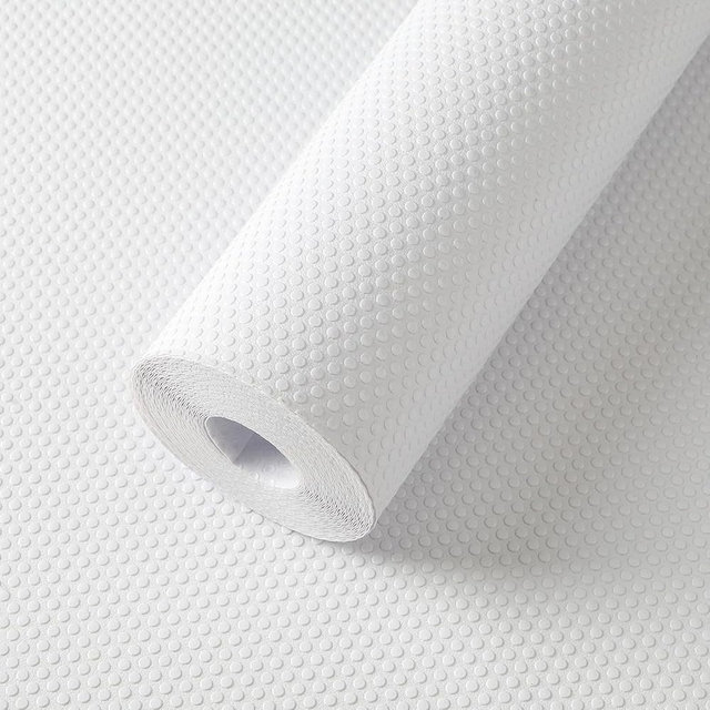 FLPMIX Shelf Liners for Kitchen Cabinets: 23" Wide Waterproof Under Sink Mats - Non-Adhesive Easy to Cut Large Drawer Liner for Pantry Cupboard 23" x 300" White