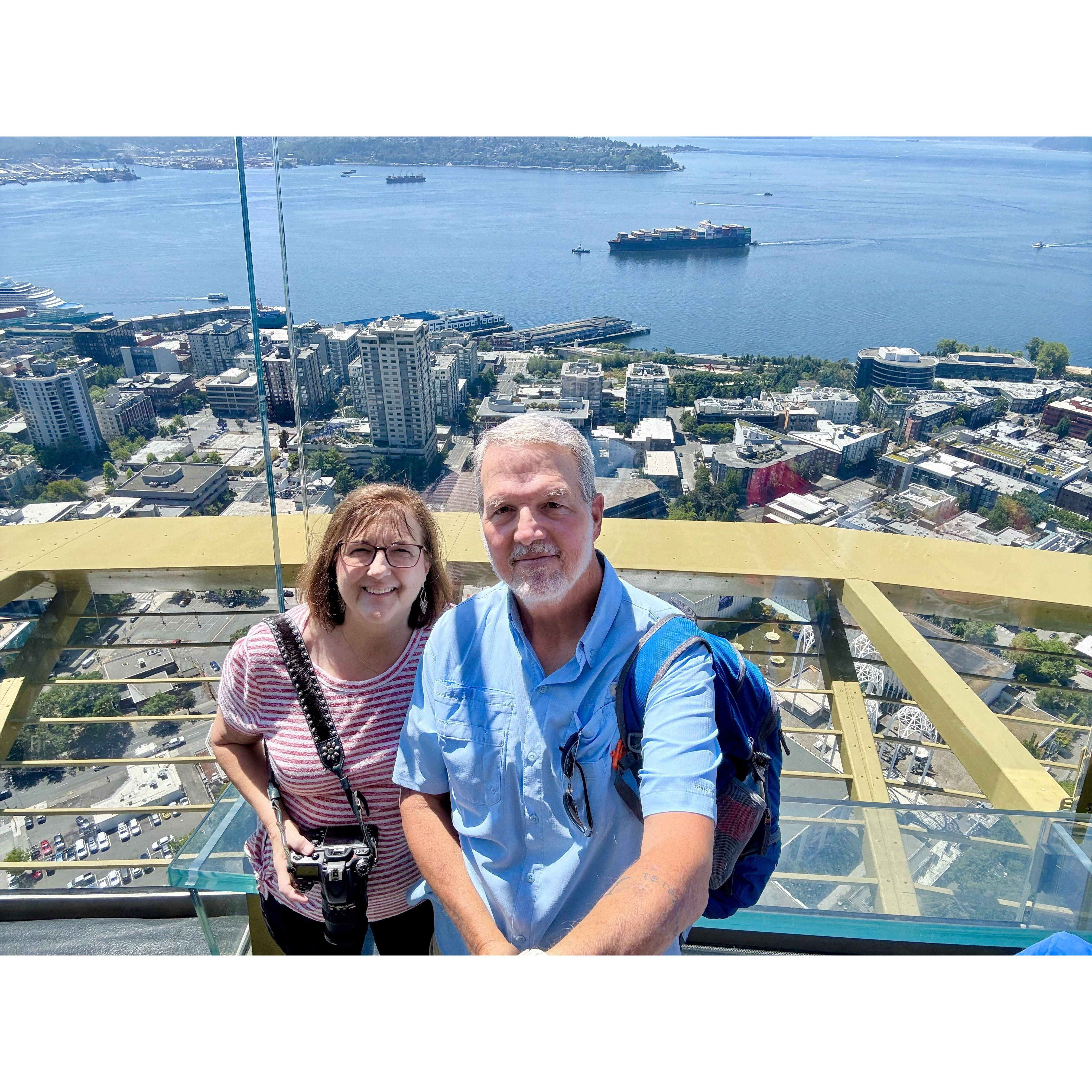 At the top of the Space Needle, Seattle