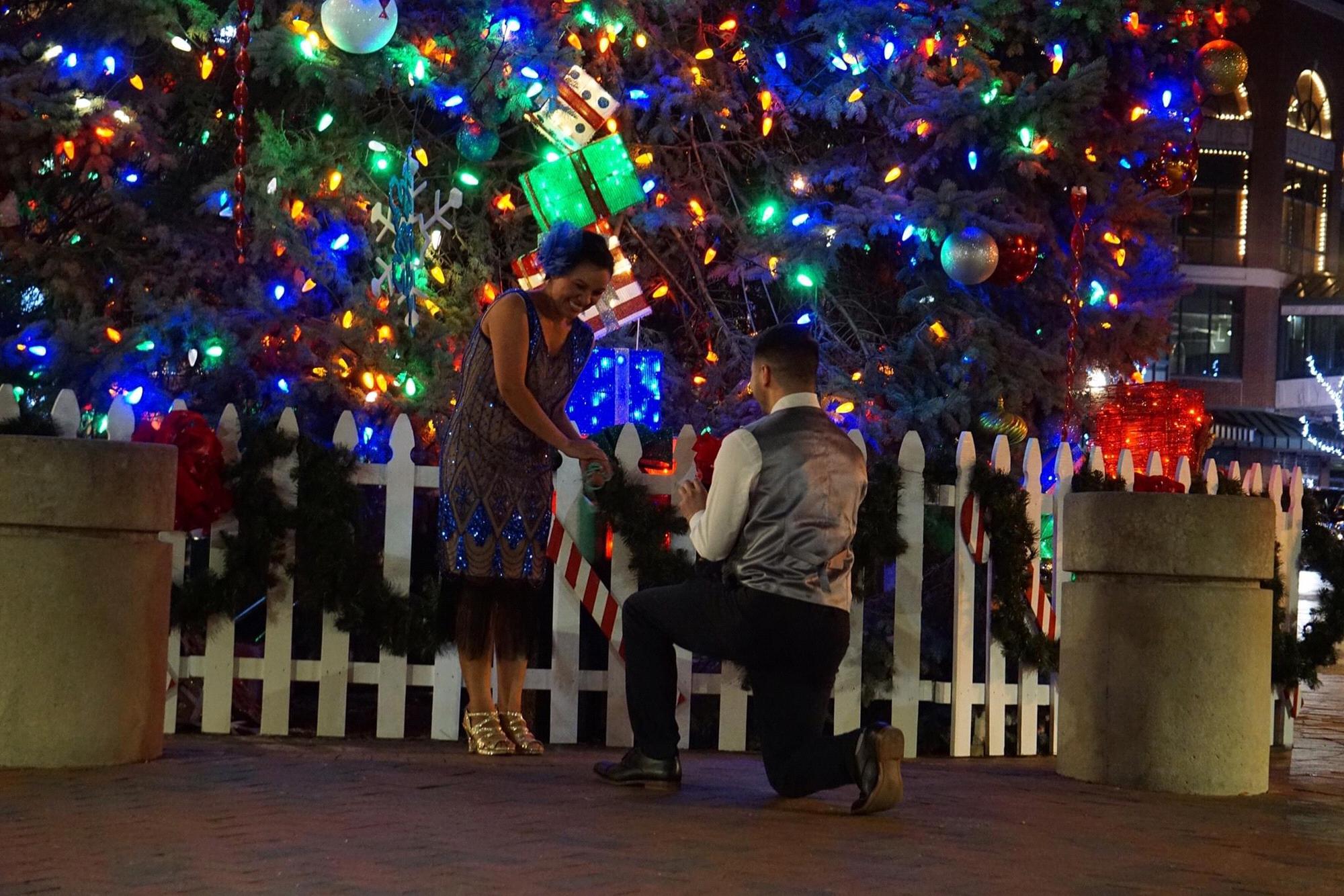 Oh Joy! The big ? in Triangle Park. (She said yes!) -special credit to Shaun’s brother for spending an hour there with him the night before planning out the perfect shot and being their photographer.