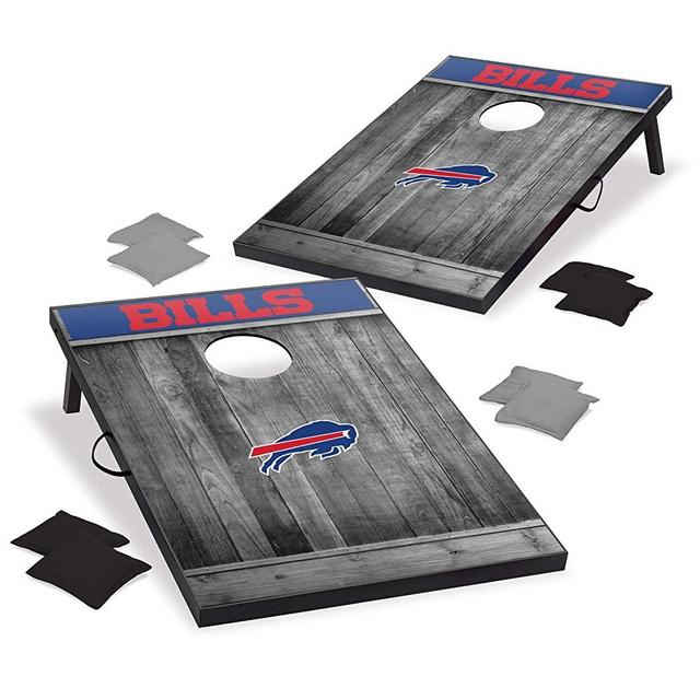 Wild Sports NFL Officially Licensed Football Cornhole Boards, 2' x 3' Grey MDF Wood Design Comes with 8 Corn Hole Bags in Team Colors, Great for Football Tailgates