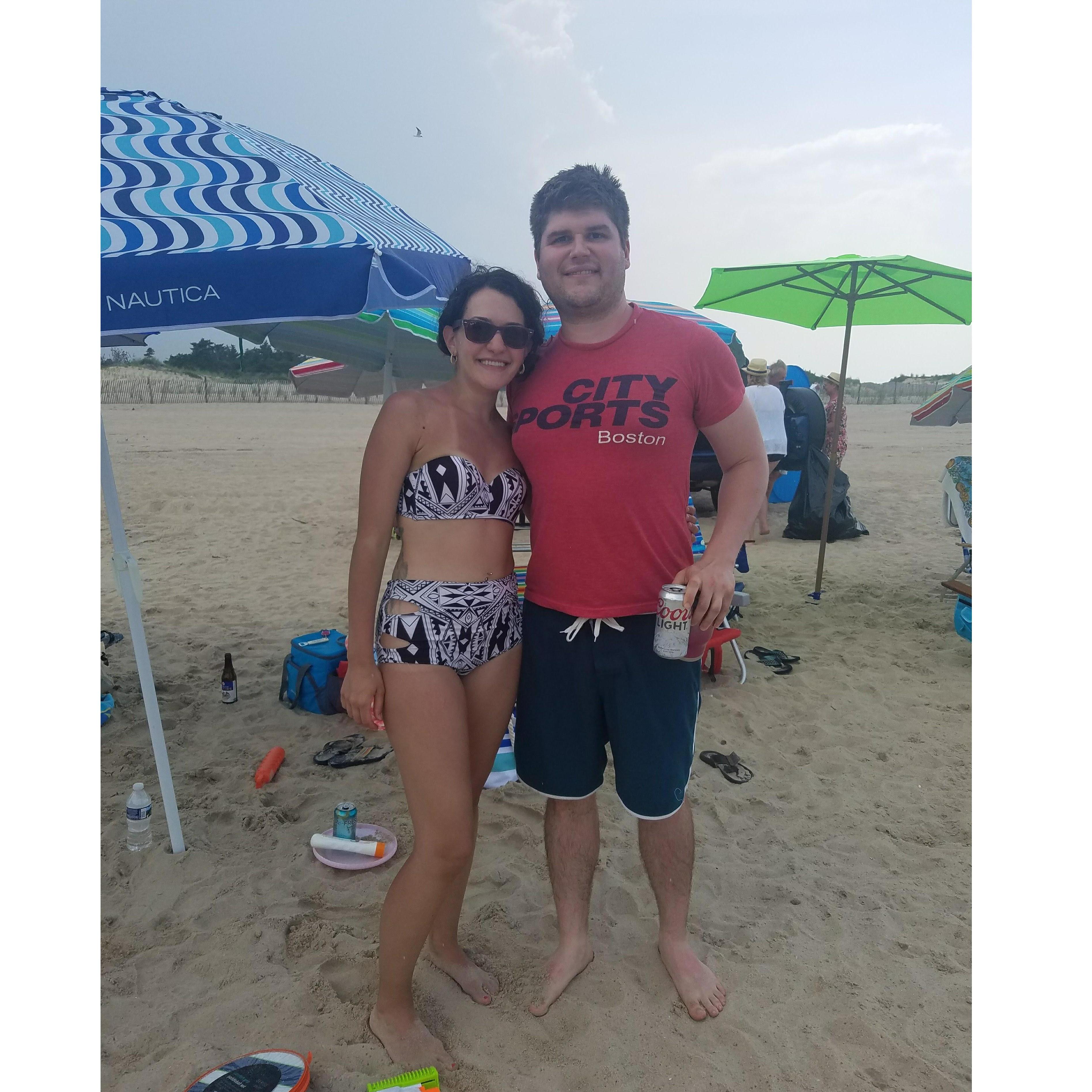 Enjoying a day at the beach in Cape Henlopen, Delaware