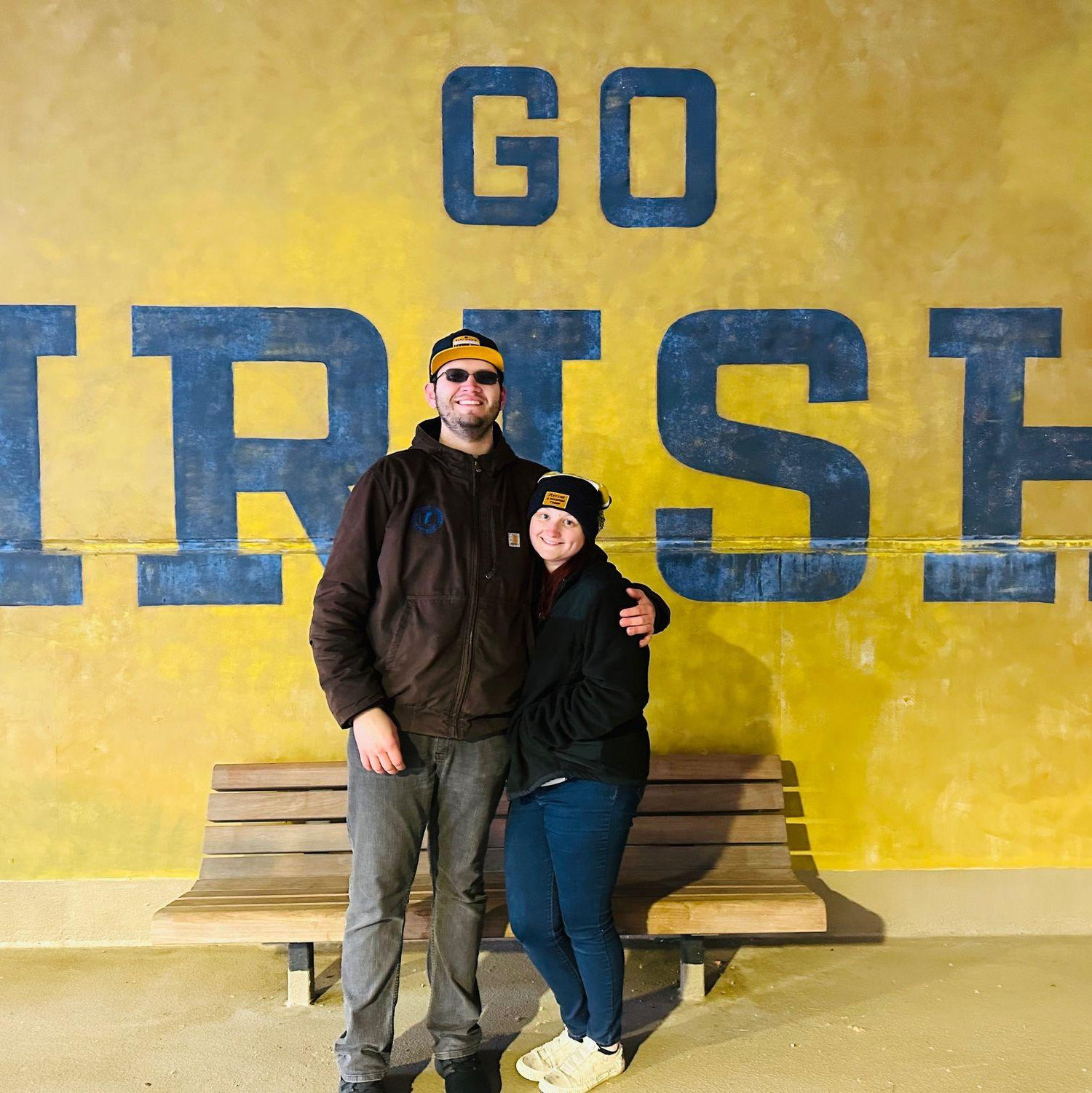 Our first Notre Dame game. We experienced all 4 seasons this day!