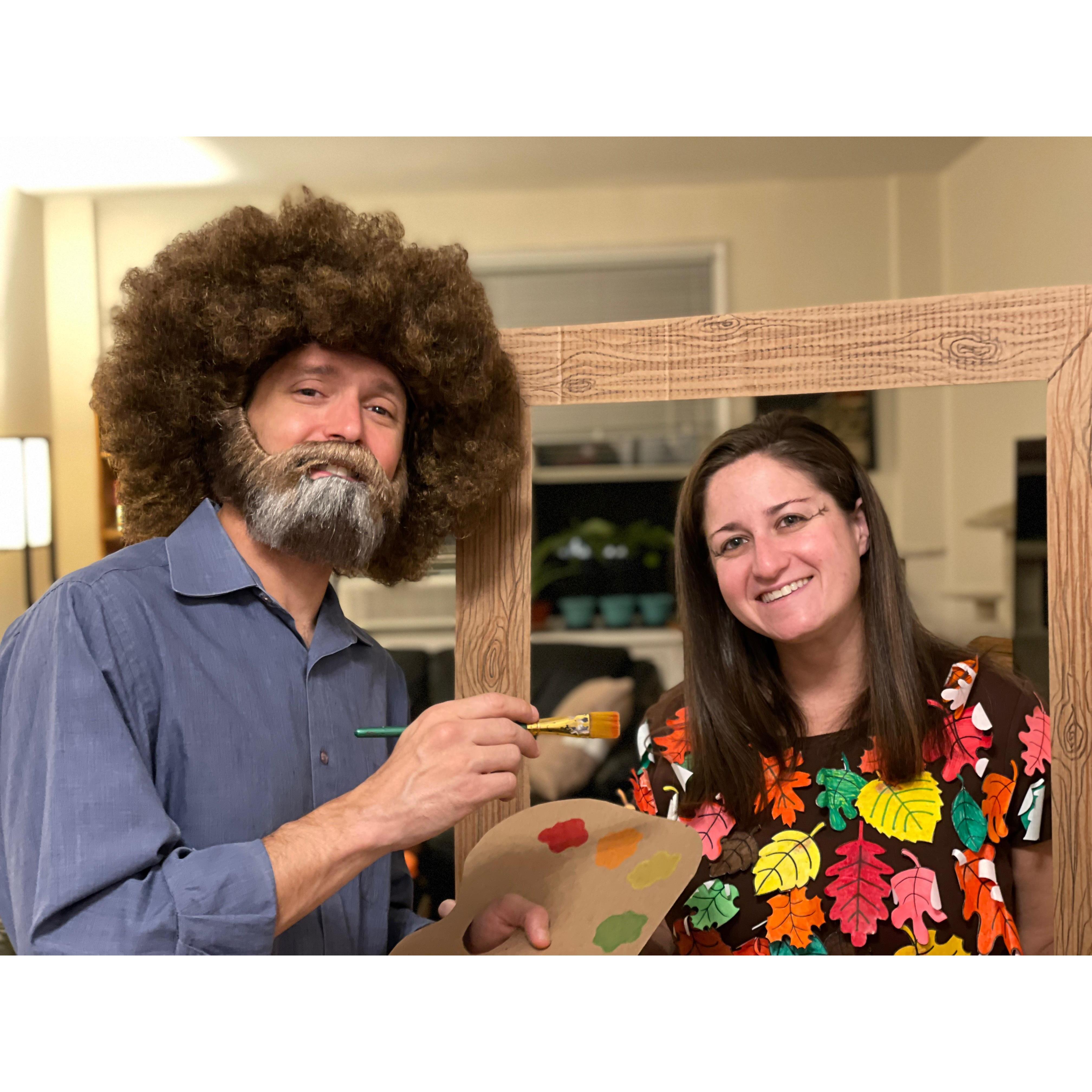 Bob Ross and his happy little tree