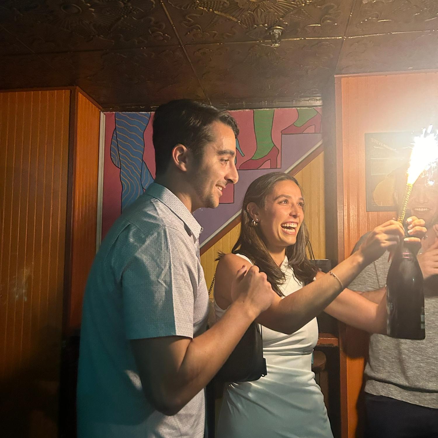 Best celebration with our friends and family after our engagement!