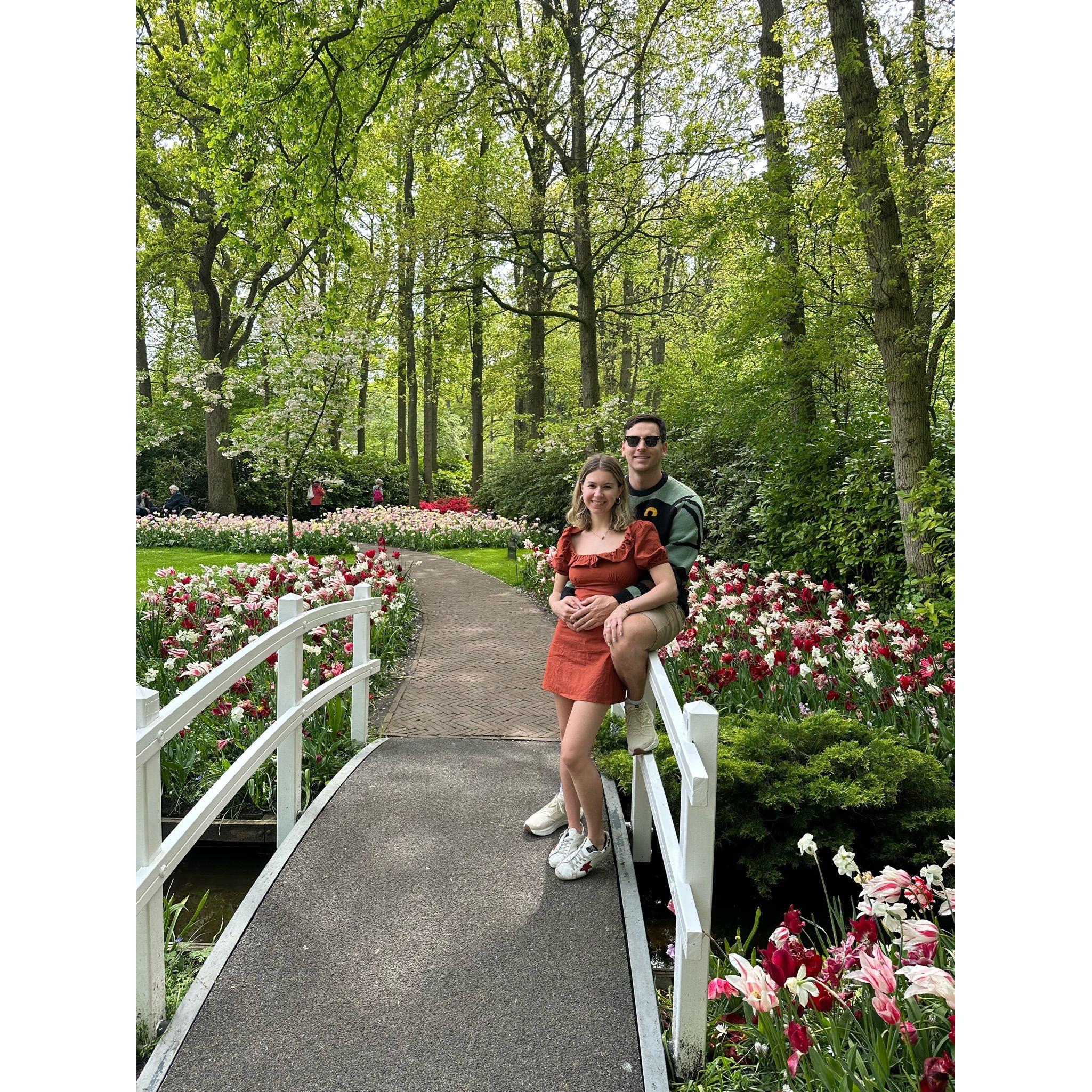 Enjoying the breathtaking Tulips in Amsterdam