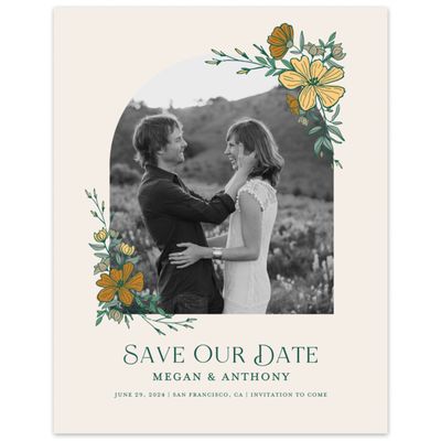 Emerald, Green Wedding Digital Save the Date - Leighton Photo