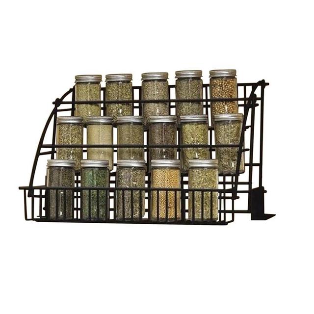 3-Tier Pull Down Cabinet Organizer Vertical Metal Cabinet-mounted Spice Rack Large Capacity Under Cabinet Spice Rack Pull Down Hidden Retractable Pull Down Shelf for Kitchen Upper Inside Cabinets