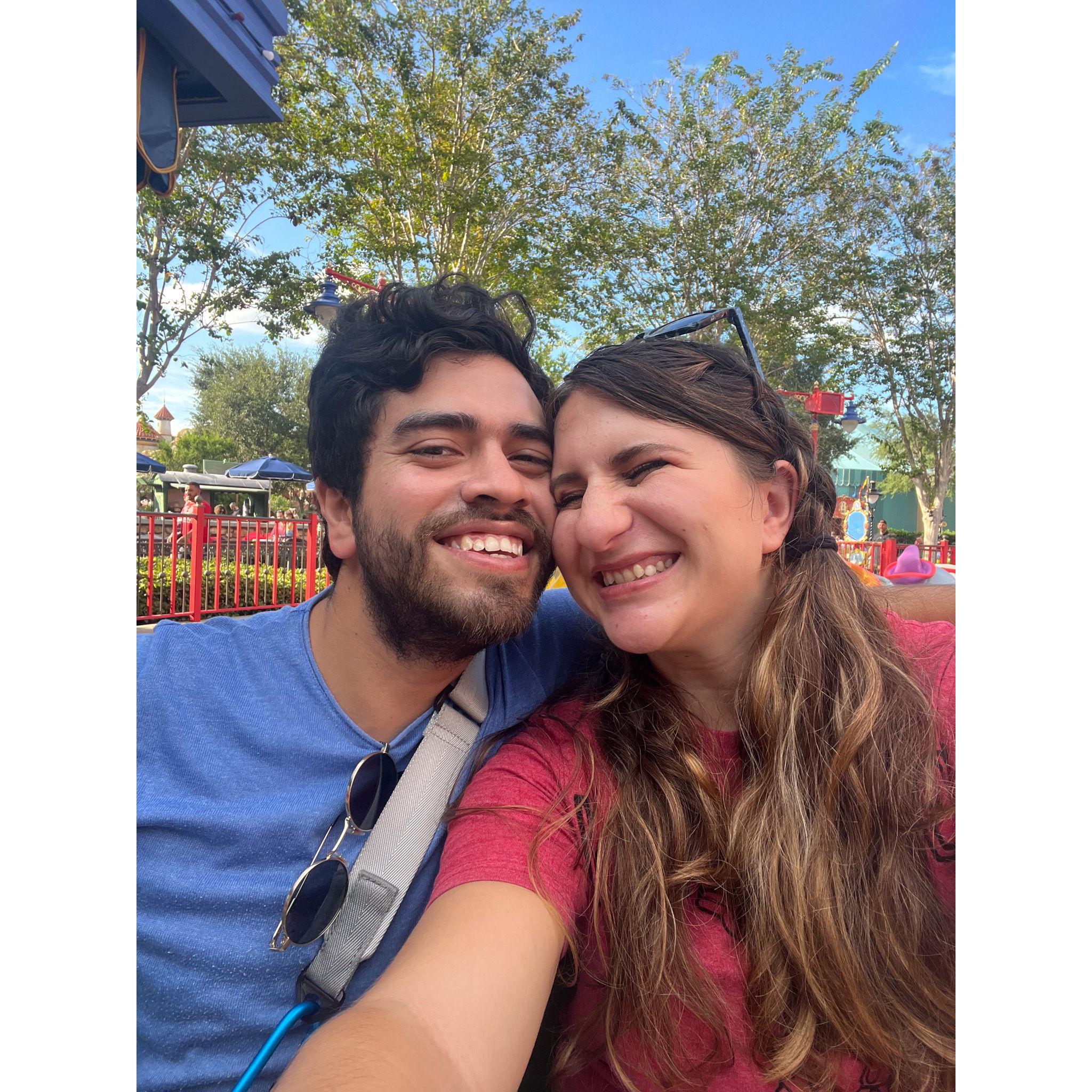 Alejandros first time at Magic Kingdom and Dumbo ride :)