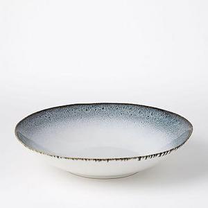 Reactive Glaze Salad Bowl, Black + White