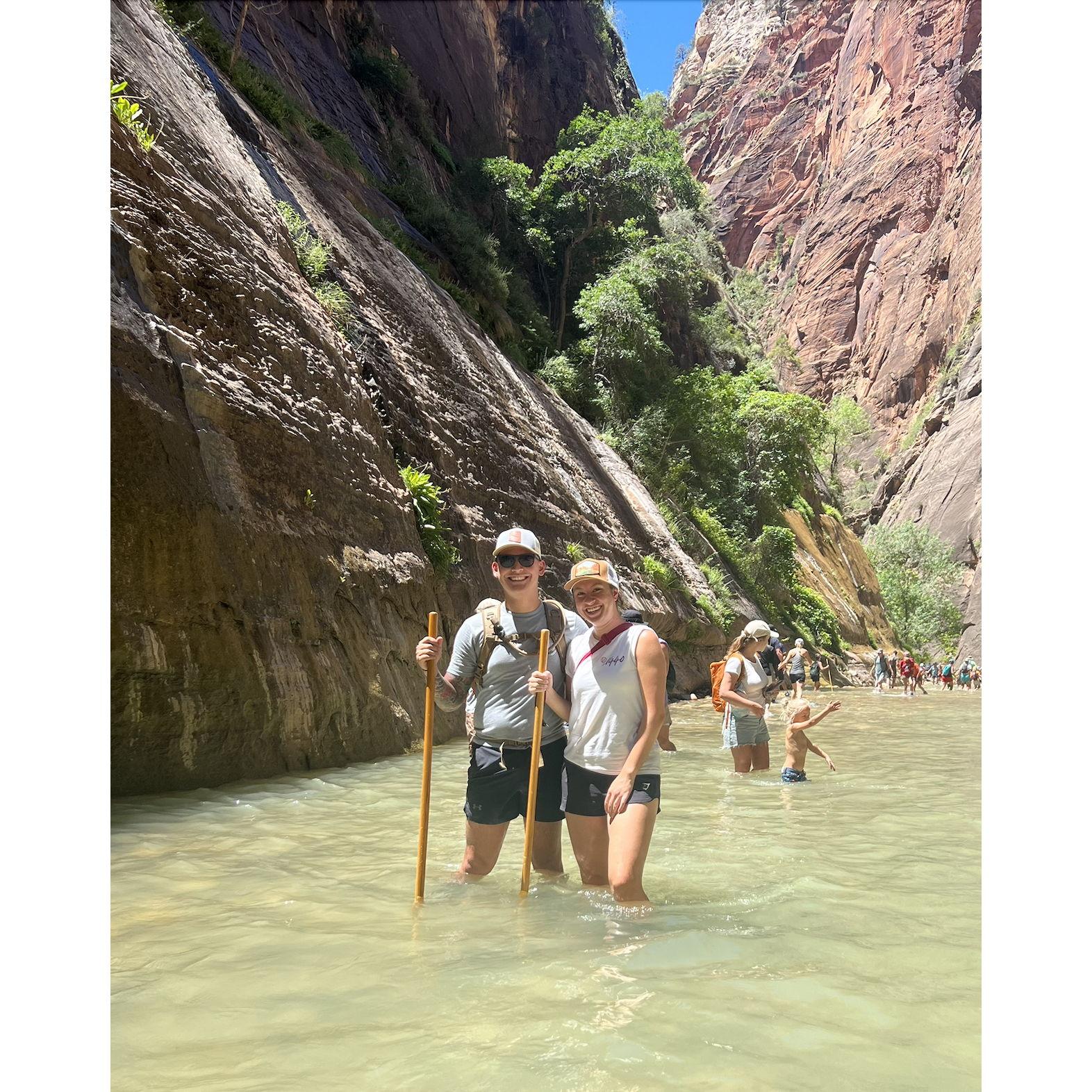 Our first trip to a National Park together. Zion was so beautiful and the memories we made will last forever.