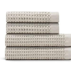 Supima® Waffle 4pc Bath Towel Bundle – Oatmeal