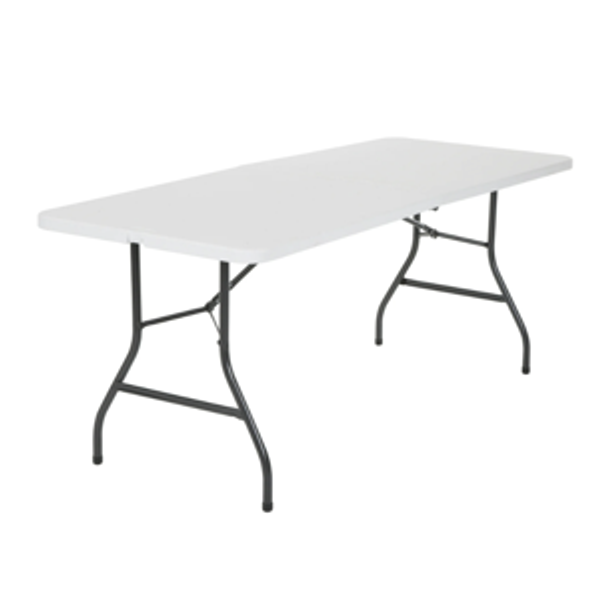 6 Foot Premium Folding Table | White Speckle