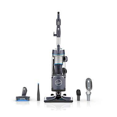 Hoover React Powered Reach Plus Upright Vacuum Cleaner, with Portable Lift Canister for Extended Reach, 30ft. Power Cord, Blue, UH73510PC