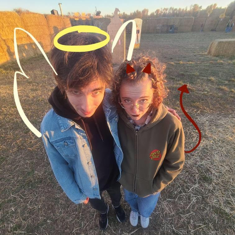 Our first Halloween together! We did a straw maze with the Earls and had a blast. We were only dating for 3 months when some of the Earls were asking when we were going to get engaged.