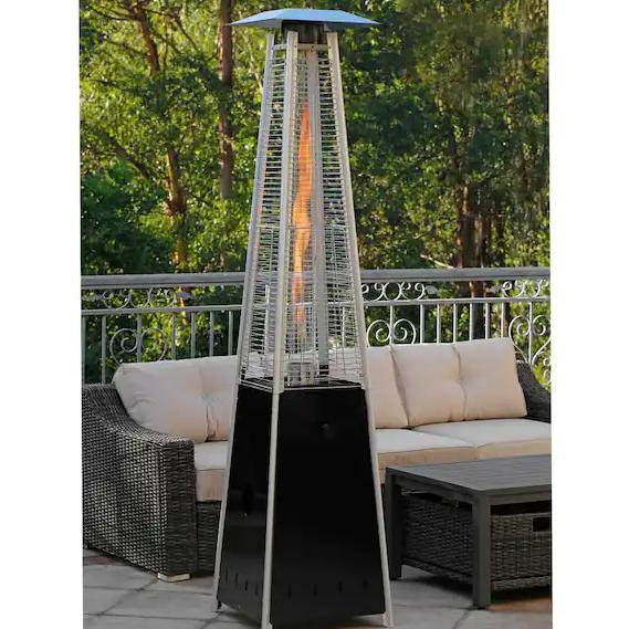 Pyramid Patio Heater 89.5 in. 40,000 BTU Outdoor Propane Heater, Spiral Flame Patio Heater