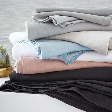 Belgian Flax Linen Pillow Case (2) - White