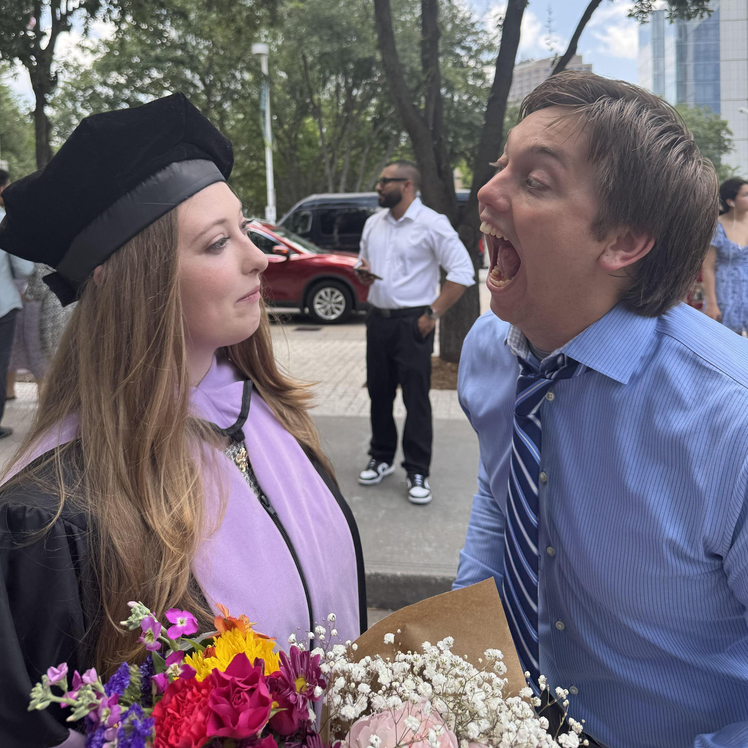 Sillies at Julia's graduation
