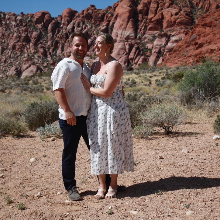Engagement photos near Red Rock Canyon-this is where we had our first official date!