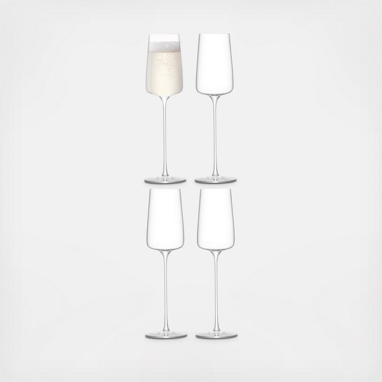 Metropolitan Champagne Flute Set of 4 by LSA