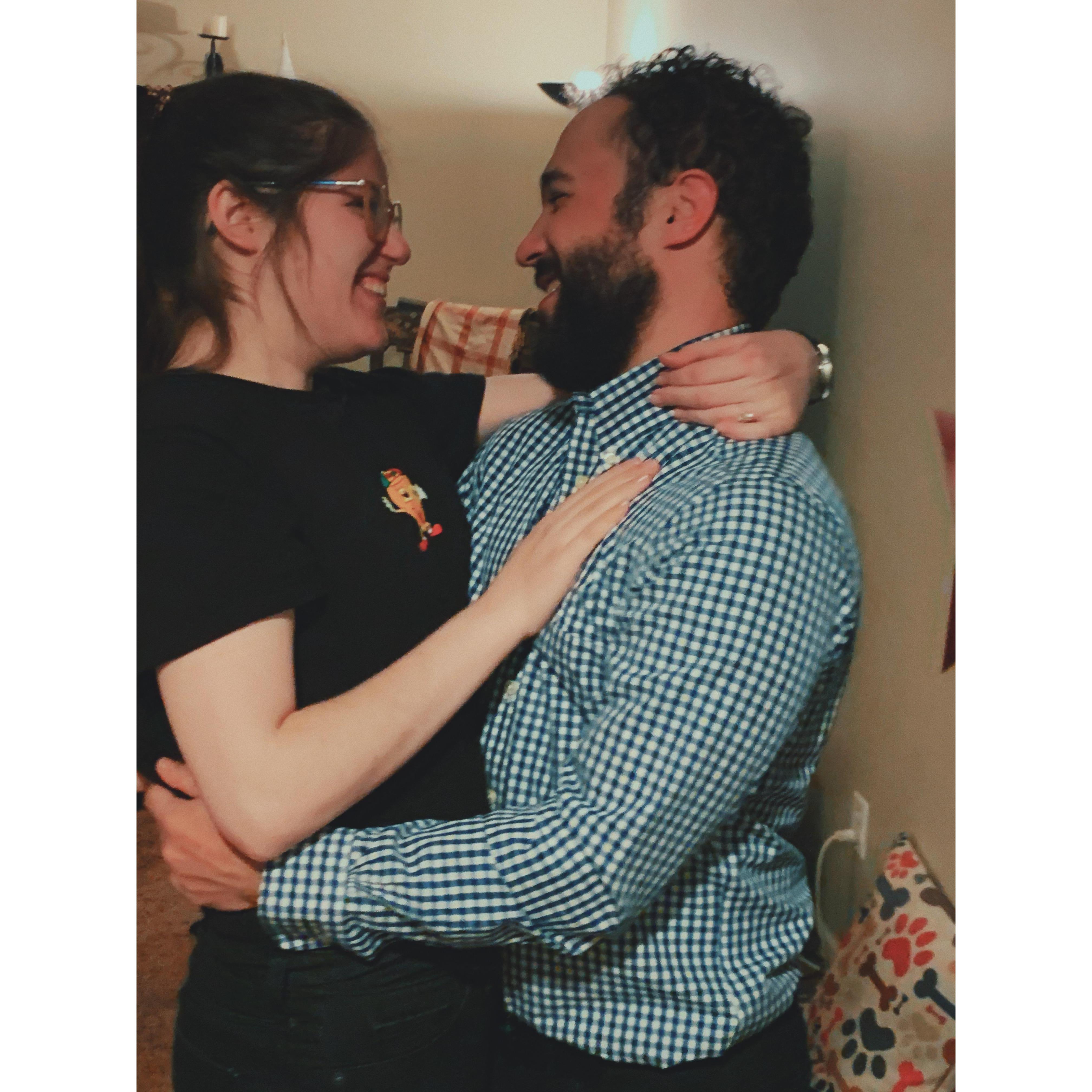 When we got home after I said "yes!"