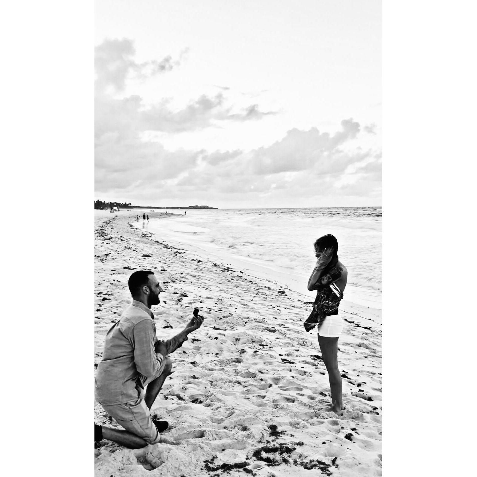 When he asked she said YES!