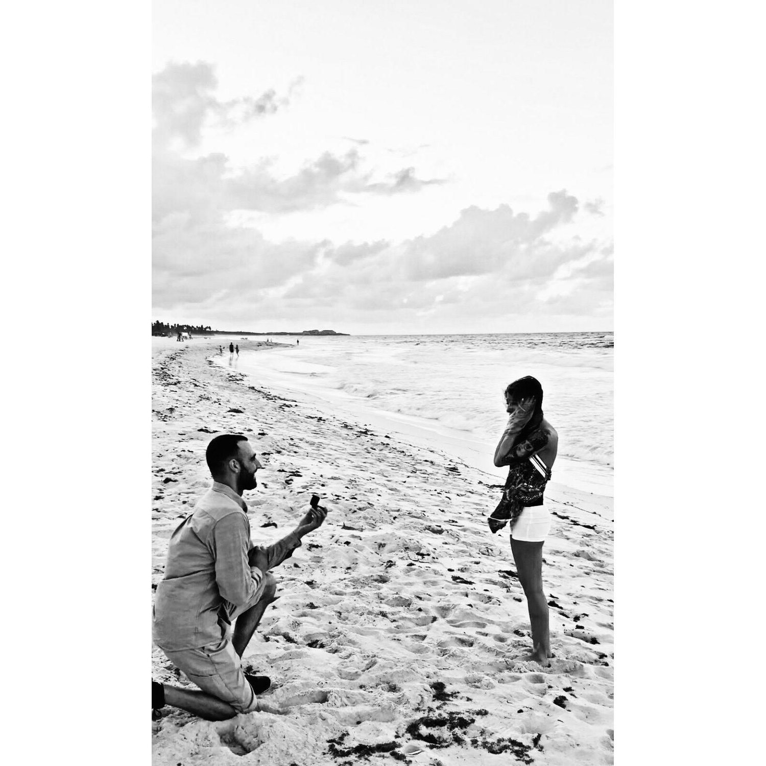 When he asked she said YES!