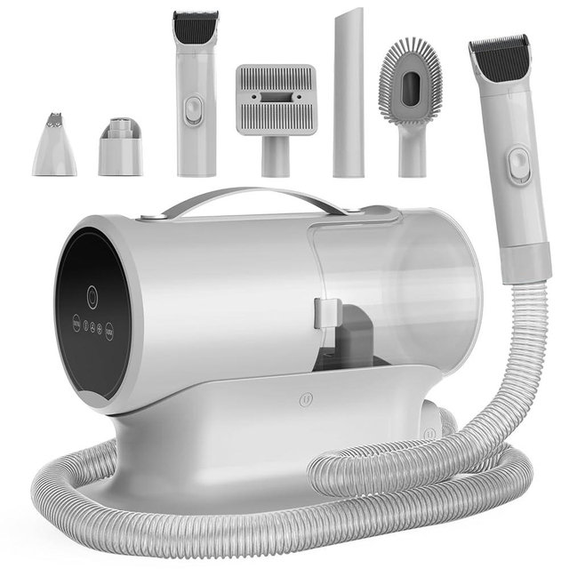 AIRROBO Dog Grooming Vacuum and Kit with Clipper Nail Trimmer Grinder, 12000Pa Pet Vacuum for Shedding Grooming, 2L Large Capacity Dog Hair Vacuum with 7 Pet Grooming Tools, PG100 Plus